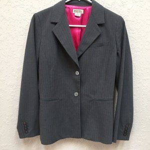 Micheal Kors Blazer Pin Stripe Gray Pink